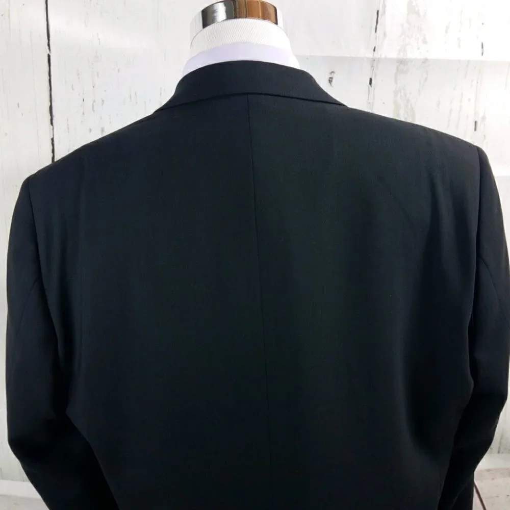 Pronto Uomo Comfort Stretch 46R 2 Button Black Suit Blazer Sport Coat